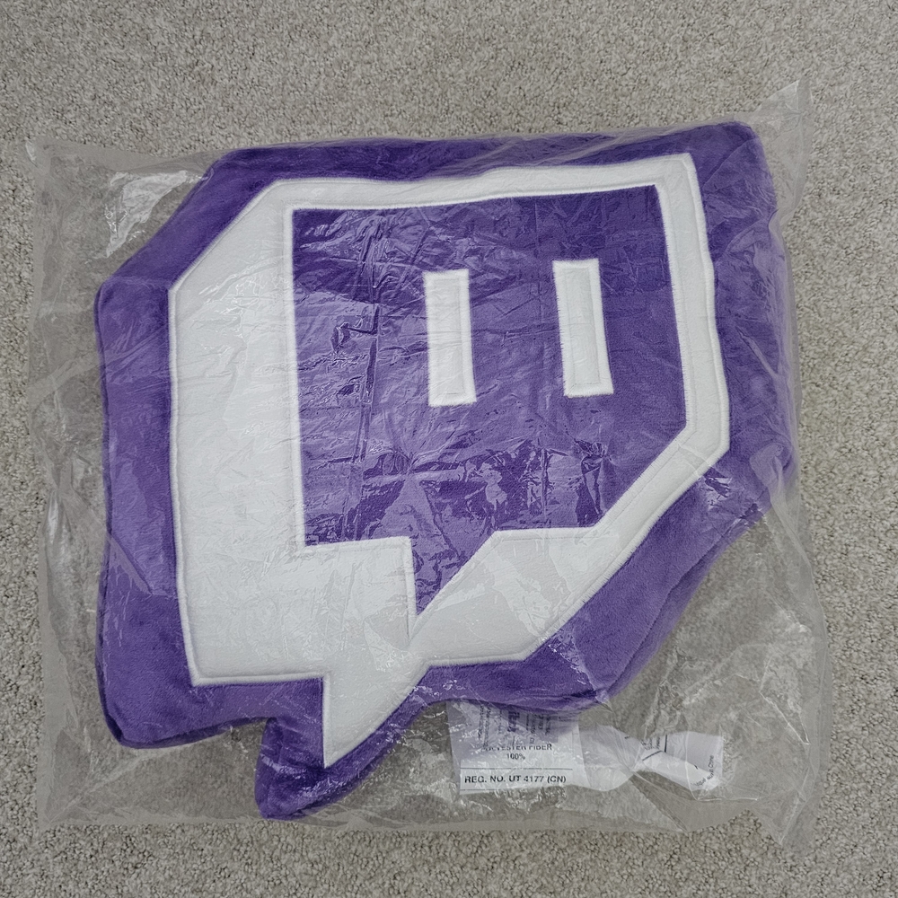 TwitchCon Purple Glitch Pillow 2025 Twitch NEW